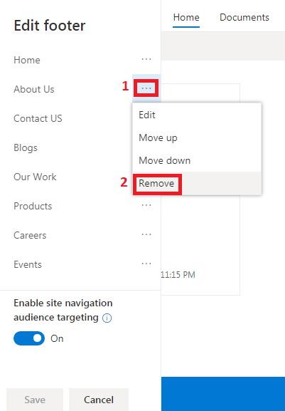 How To Add, Edit And Remove Footer Links In Modern Communication Site